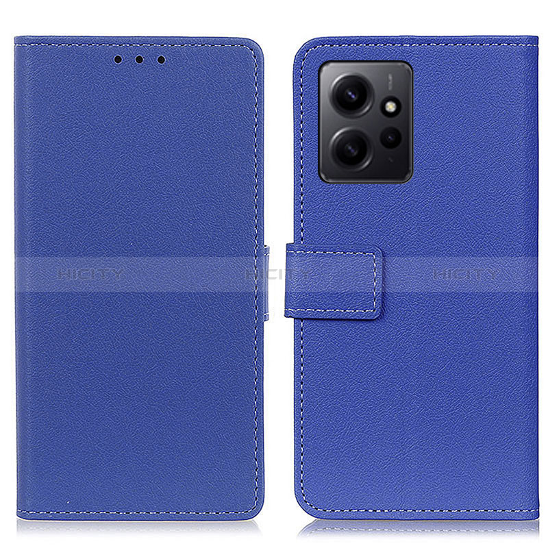 Coque Portefeuille Livre Cuir Etui Clapet M08L pour Xiaomi Redmi Note 12 4G Bleu Plus