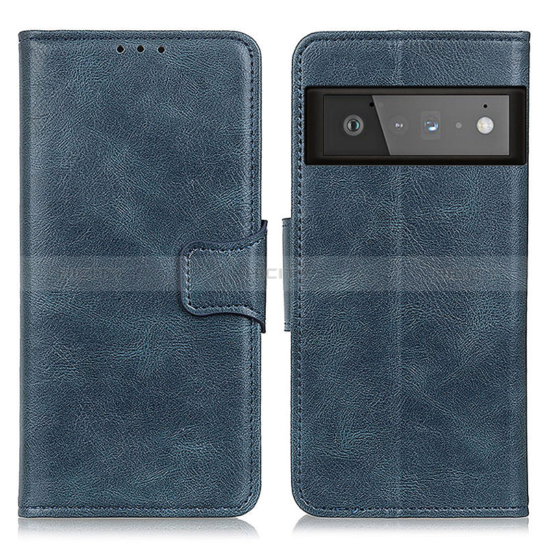 Coque Portefeuille Livre Cuir Etui Clapet M09L pour Google Pixel 6 Pro 5G Bleu Plus