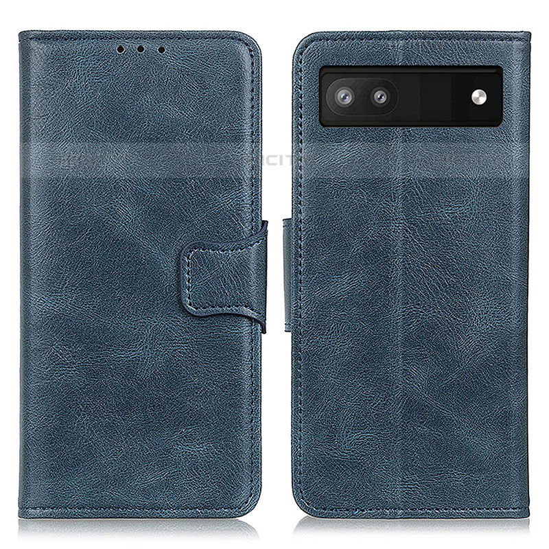 Coque Portefeuille Livre Cuir Etui Clapet M09L pour Google Pixel 6a 5G Bleu Plus