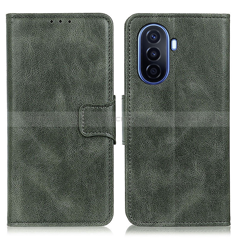 Coque Portefeuille Livre Cuir Etui Clapet M09L pour Huawei Nova Y70 Plus Vert Plus