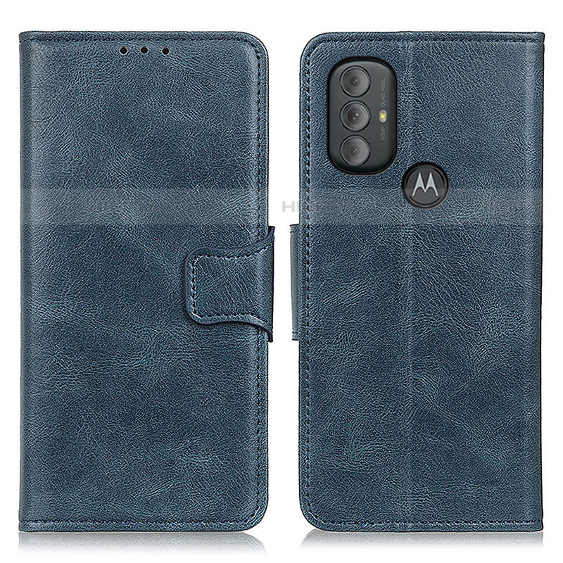 Coque Portefeuille Livre Cuir Etui Clapet M09L pour Motorola Moto G Play Gen 2 Bleu Plus