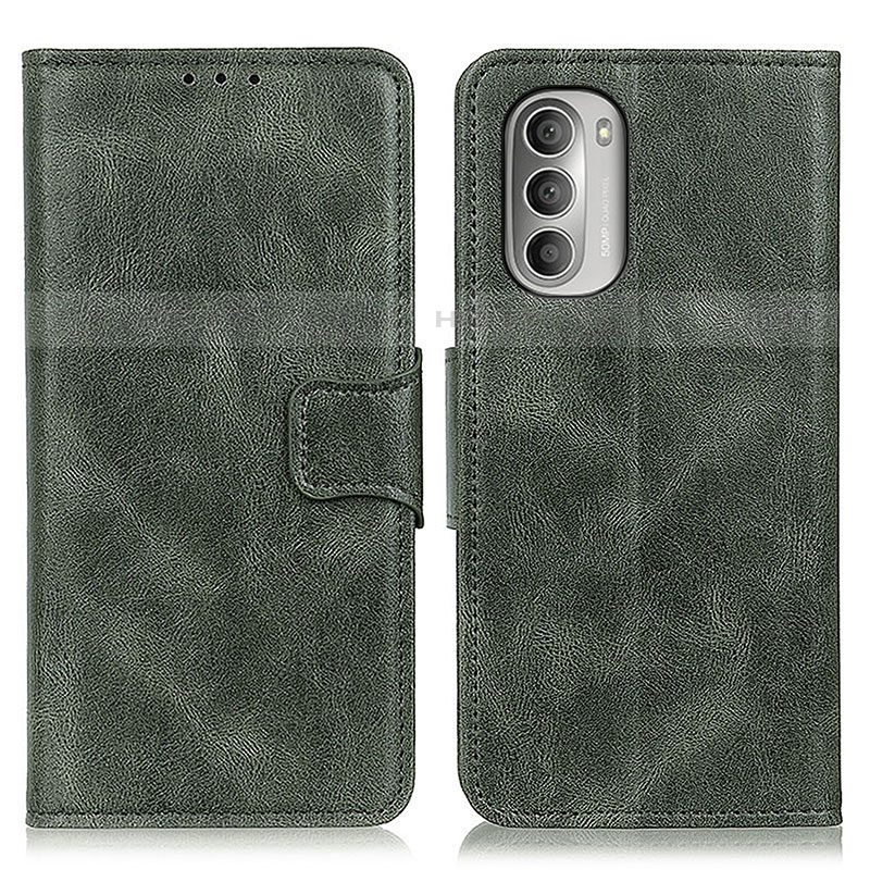 Coque Portefeuille Livre Cuir Etui Clapet M09L pour Motorola Moto G Stylus (2022) 4G Vert Plus