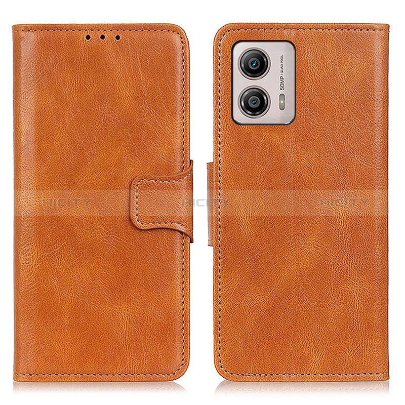 Coque Portefeuille Livre Cuir Etui Clapet M09L pour Motorola Moto G53j 5G Marron Plus