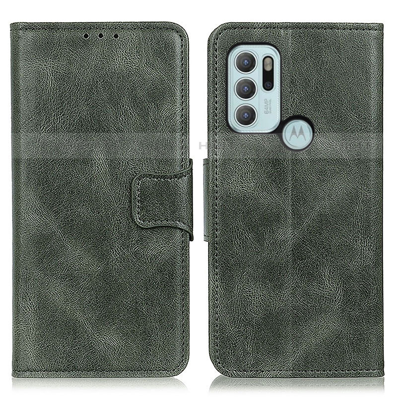 Coque Portefeuille Livre Cuir Etui Clapet M09L pour Motorola Moto G60s Vert Plus