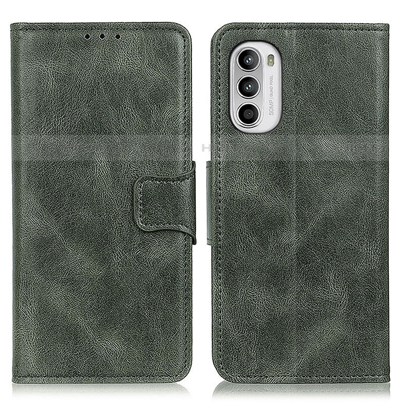 Coque Portefeuille Livre Cuir Etui Clapet M09L pour Motorola Moto G71s 5G Vert Plus