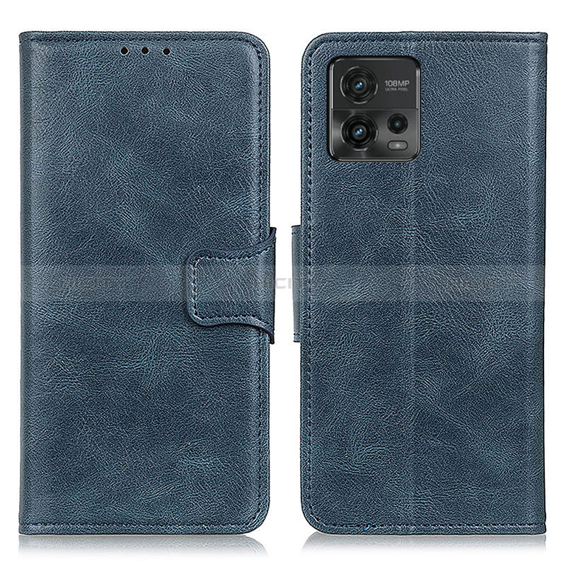 Coque Portefeuille Livre Cuir Etui Clapet M09L pour Motorola Moto G72 Bleu Plus