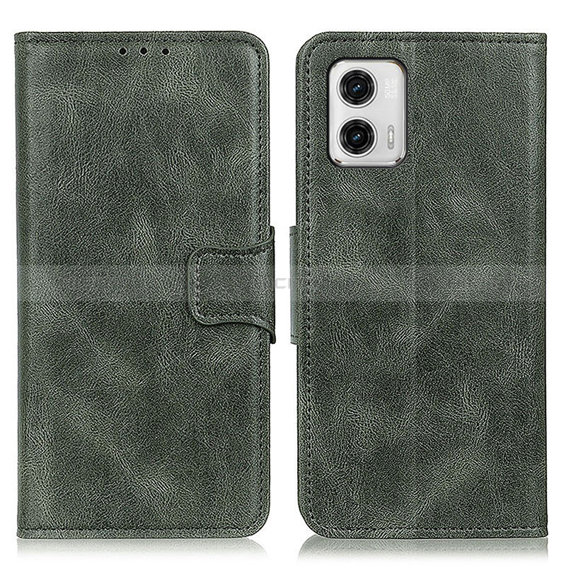 Coque Portefeuille Livre Cuir Etui Clapet M09L pour Motorola Moto G73 5G Vert Plus