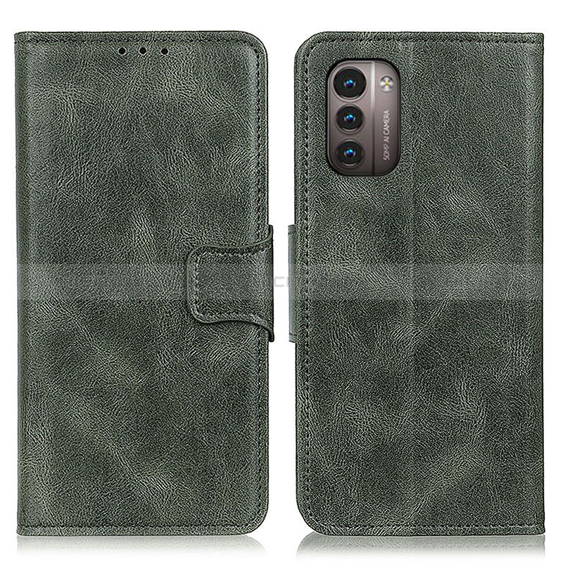 Coque Portefeuille Livre Cuir Etui Clapet M09L pour Nokia G11 Vert Plus