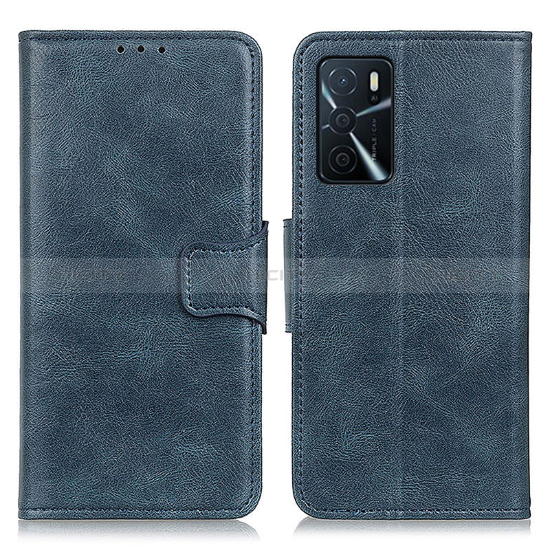 Coque Portefeuille Livre Cuir Etui Clapet M09L pour Oppo A16 Bleu Plus