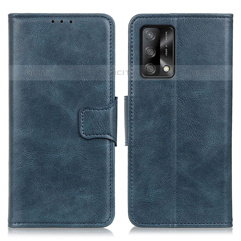 Coque Portefeuille Livre Cuir Etui Clapet M09L pour Oppo A74 4G Bleu Plus