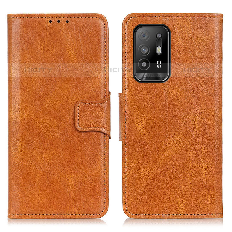 Coque Portefeuille Livre Cuir Etui Clapet M09L pour Oppo A95 5G Marron Plus