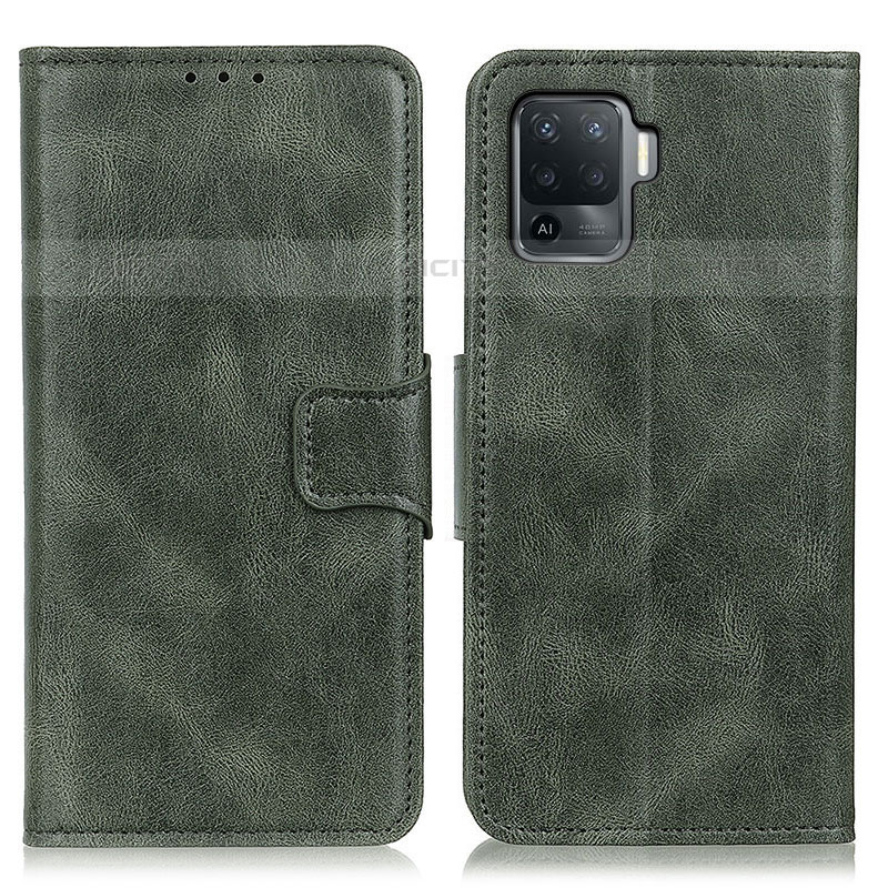 Coque Portefeuille Livre Cuir Etui Clapet M09L pour Oppo Reno5 Lite Vert Plus