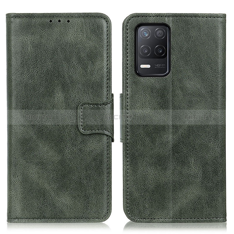 Coque Portefeuille Livre Cuir Etui Clapet M09L pour Realme 9 5G India Vert Plus