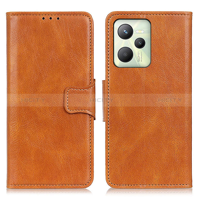 Coque Portefeuille Livre Cuir Etui Clapet M09L pour Realme Narzo 50A Prime Marron Plus