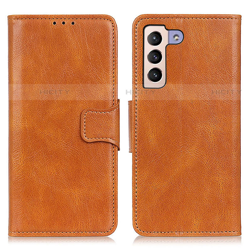 Coque Portefeuille Livre Cuir Etui Clapet M09L pour Samsung Galaxy S21 FE 5G Marron Plus