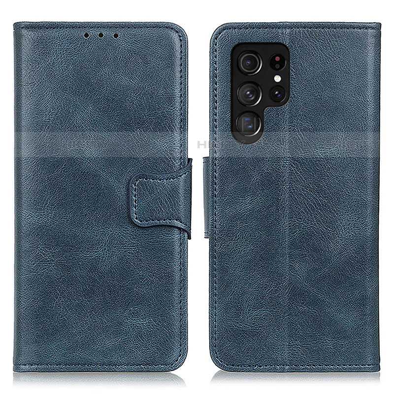 Coque Portefeuille Livre Cuir Etui Clapet M09L pour Samsung Galaxy S22 Ultra 5G Bleu Plus