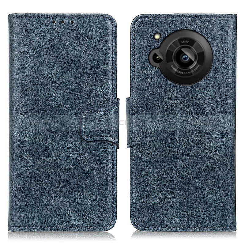 Coque Portefeuille Livre Cuir Etui Clapet M09L pour Sharp Aquos R7s Bleu Plus