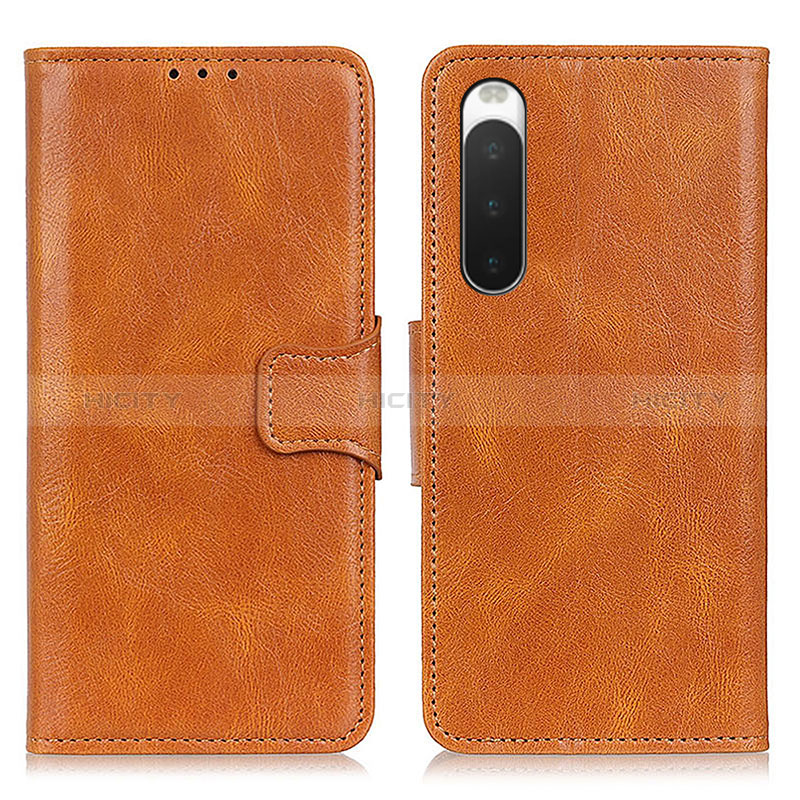 Coque Portefeuille Livre Cuir Etui Clapet M09L pour Sony Xperia 10 IV Marron Plus