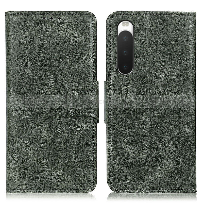 Coque Portefeuille Livre Cuir Etui Clapet M09L pour Sony Xperia 10 IV Vert Plus