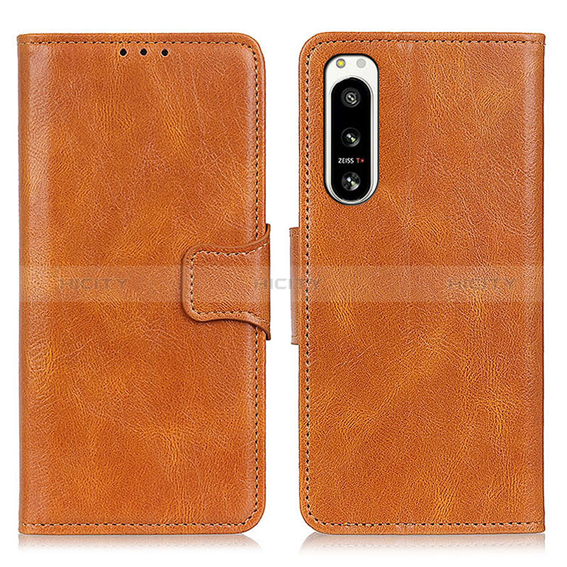 Coque Portefeuille Livre Cuir Etui Clapet M09L pour Sony Xperia 5 IV Marron Plus