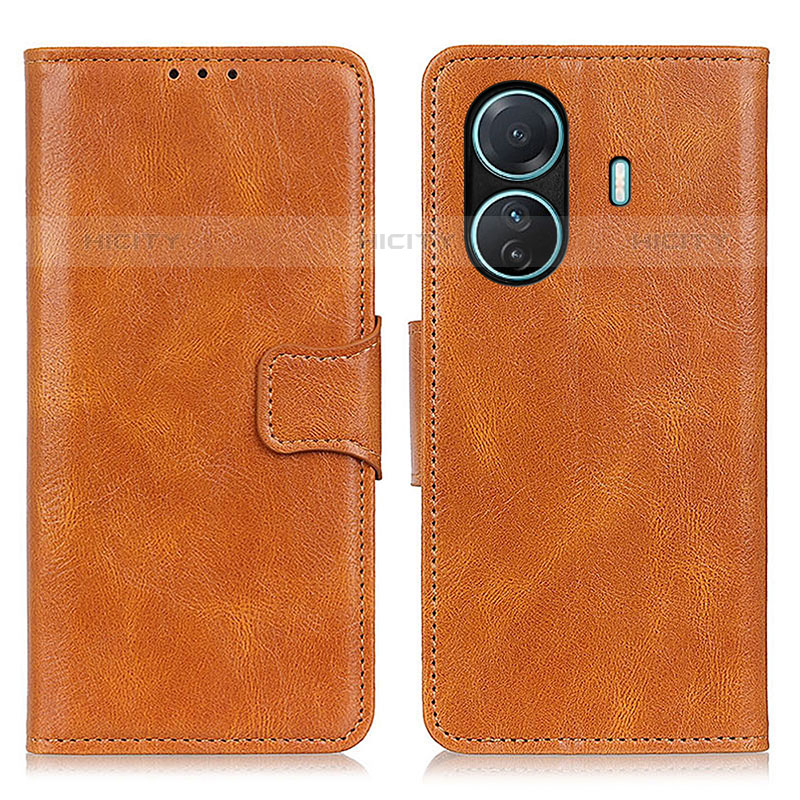 Coque Portefeuille Livre Cuir Etui Clapet M09L pour Vivo T1 Pro 5G Marron Plus