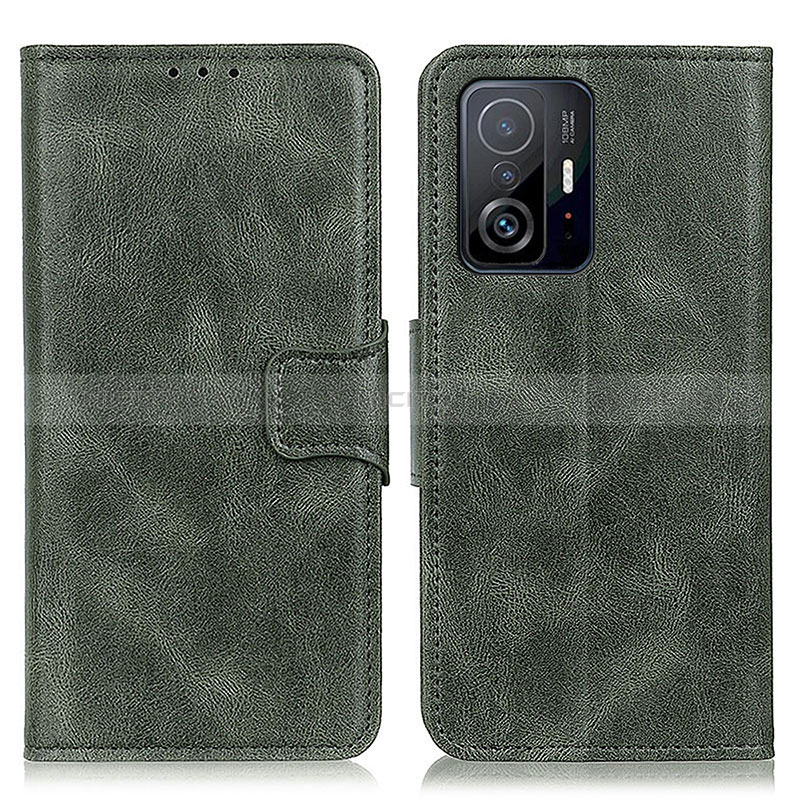 Coque Portefeuille Livre Cuir Etui Clapet M09L pour Xiaomi Mi 11T Pro 5G Vert Plus