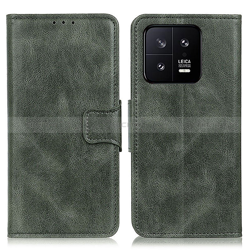 Coque Portefeuille Livre Cuir Etui Clapet M09L pour Xiaomi Mi 13 5G Vert Plus