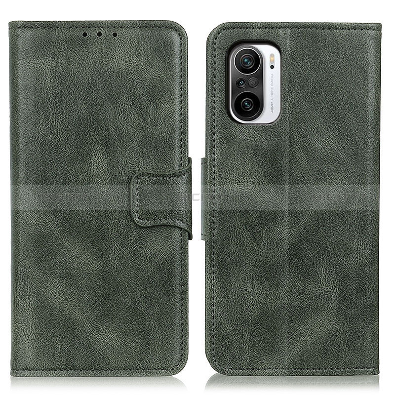 Coque Portefeuille Livre Cuir Etui Clapet M09L pour Xiaomi Poco F3 5G Vert Plus