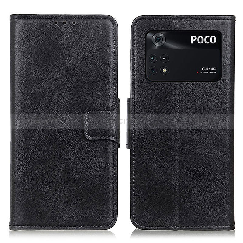 Coque Portefeuille Livre Cuir Etui Clapet M09L pour Xiaomi Poco M4 Pro 4G Noir Plus