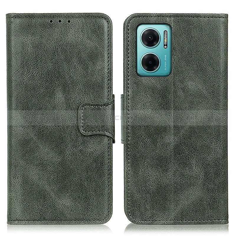 Coque Portefeuille Livre Cuir Etui Clapet M09L pour Xiaomi Redmi 11 Prime 5G Vert Plus