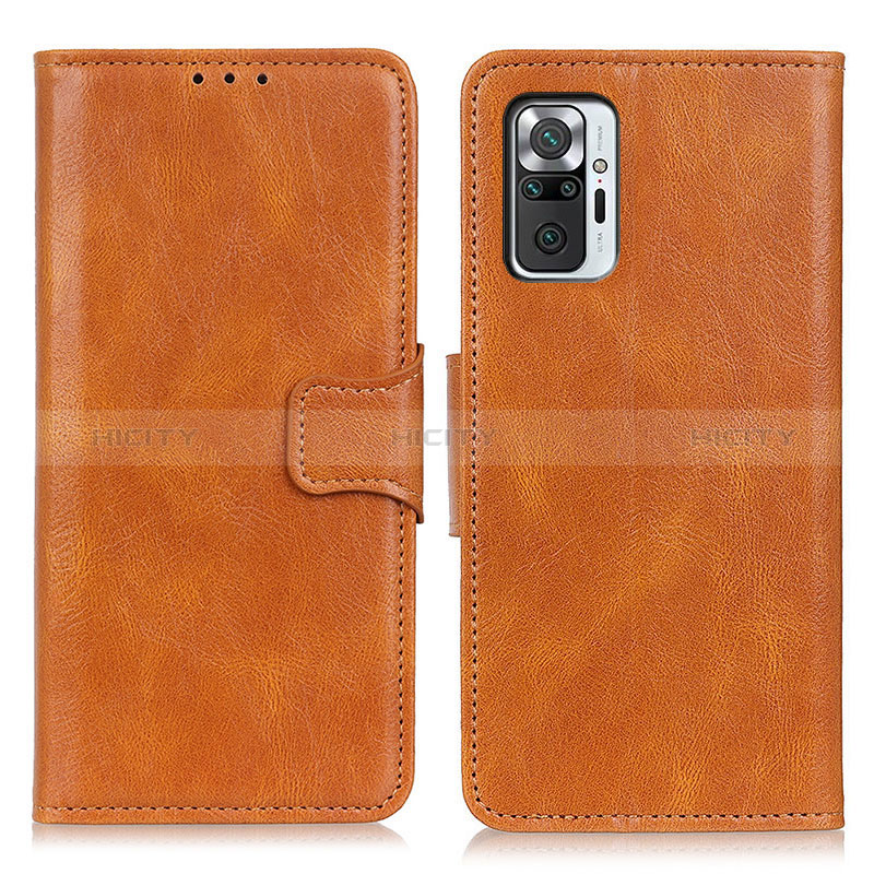 Coque Portefeuille Livre Cuir Etui Clapet M09L pour Xiaomi Redmi Note 10 Pro 4G Marron Plus