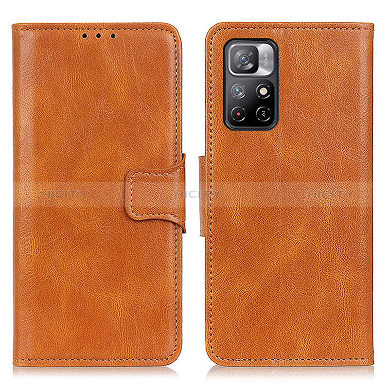 Coque Portefeuille Livre Cuir Etui Clapet M09L pour Xiaomi Redmi Note 11 5G Marron Plus