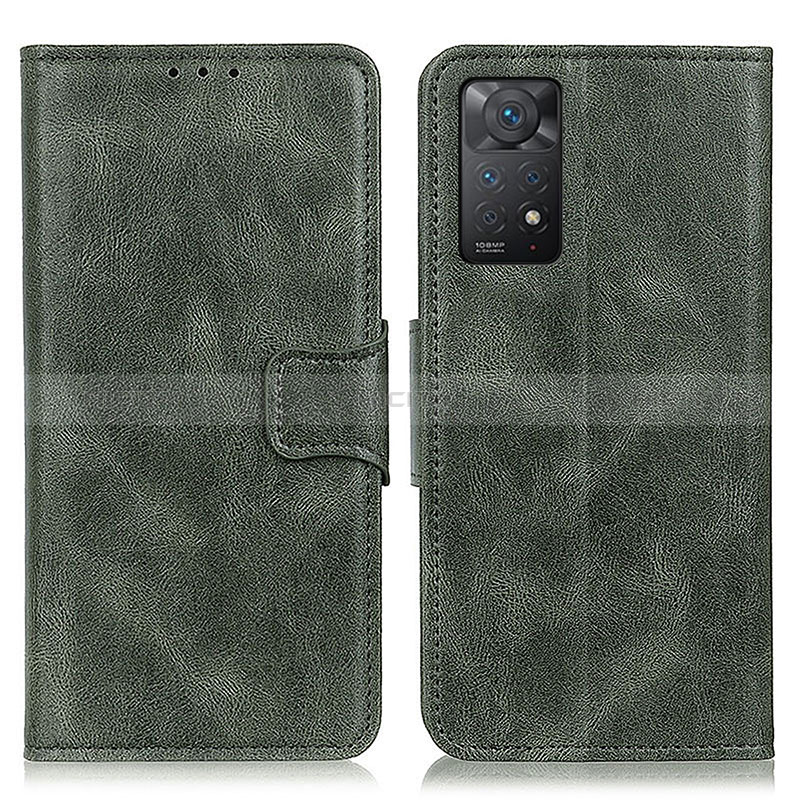 Coque Portefeuille Livre Cuir Etui Clapet M09L pour Xiaomi Redmi Note 11 Pro 5G Vert Plus