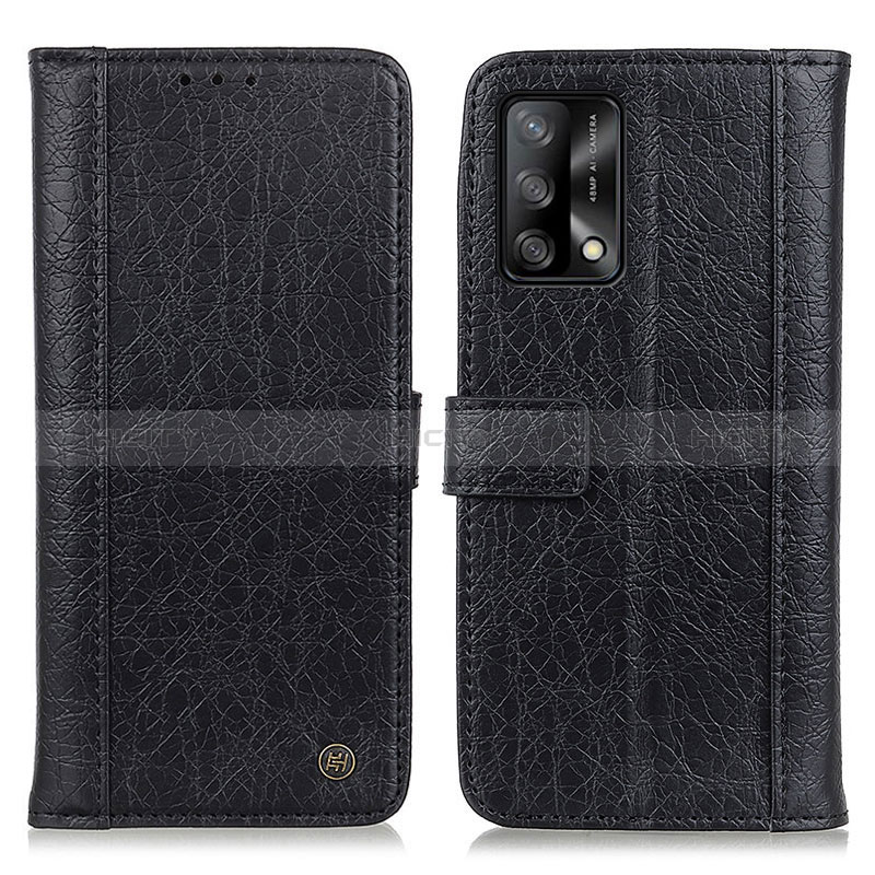 Coque Portefeuille Livre Cuir Etui Clapet M10L pour Oppo F19 Noir Plus