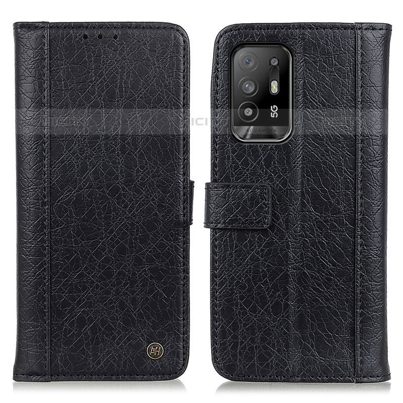 Coque Portefeuille Livre Cuir Etui Clapet M10L pour Oppo Reno5 Z 5G Noir Plus