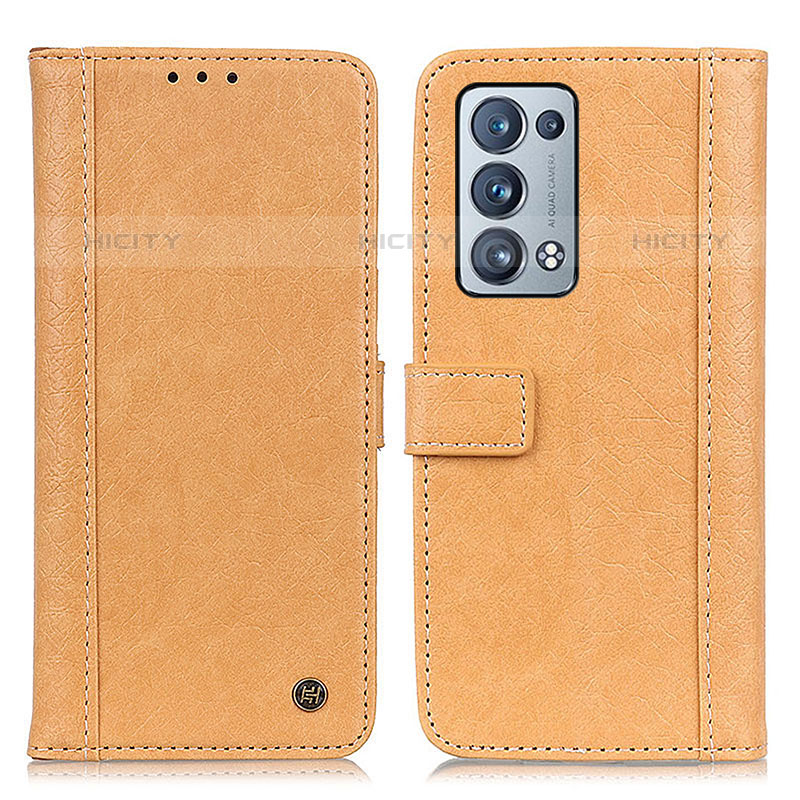 Coque Portefeuille Livre Cuir Etui Clapet M10L pour Oppo Reno6 Pro 5G Kaki Plus