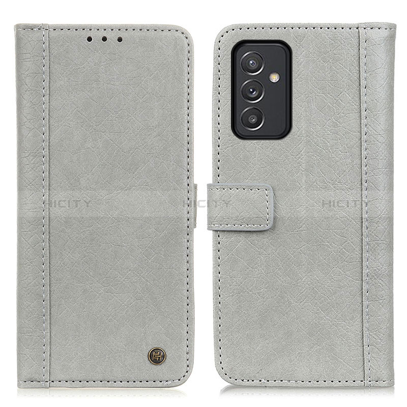 Coque Portefeuille Livre Cuir Etui Clapet M10L pour Samsung Galaxy A15 4G Gris Plus