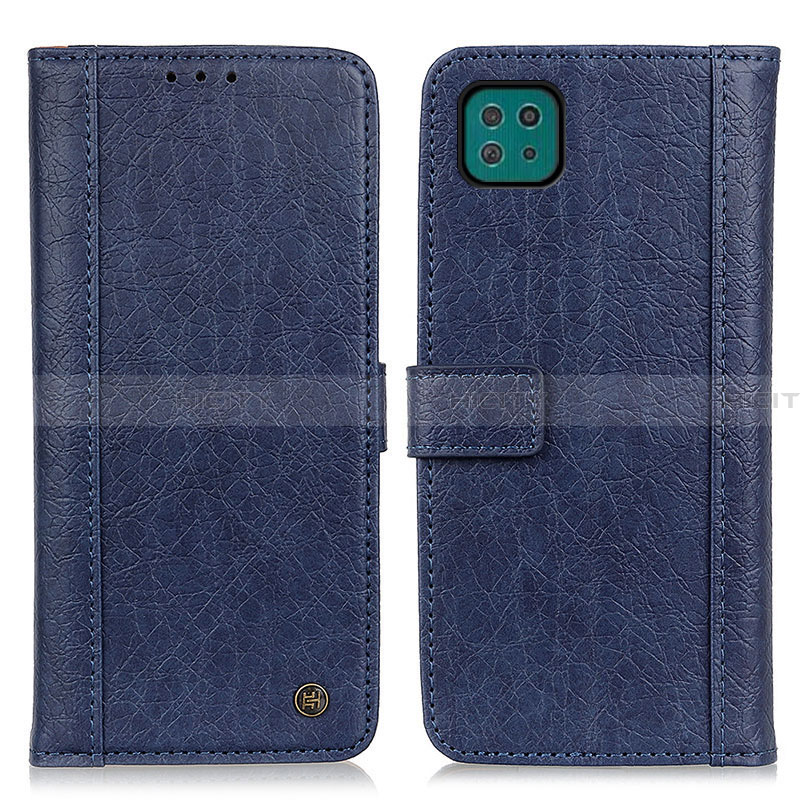 Coque Portefeuille Livre Cuir Etui Clapet M10L pour Samsung Galaxy A22 5G Bleu Plus