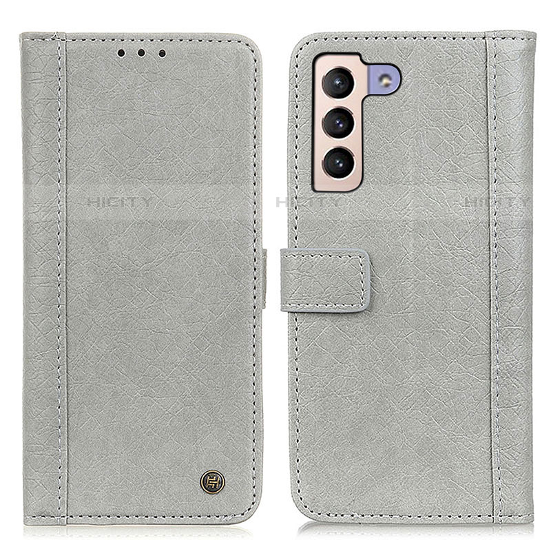 Coque Portefeuille Livre Cuir Etui Clapet M10L pour Samsung Galaxy S21 5G Gris Plus