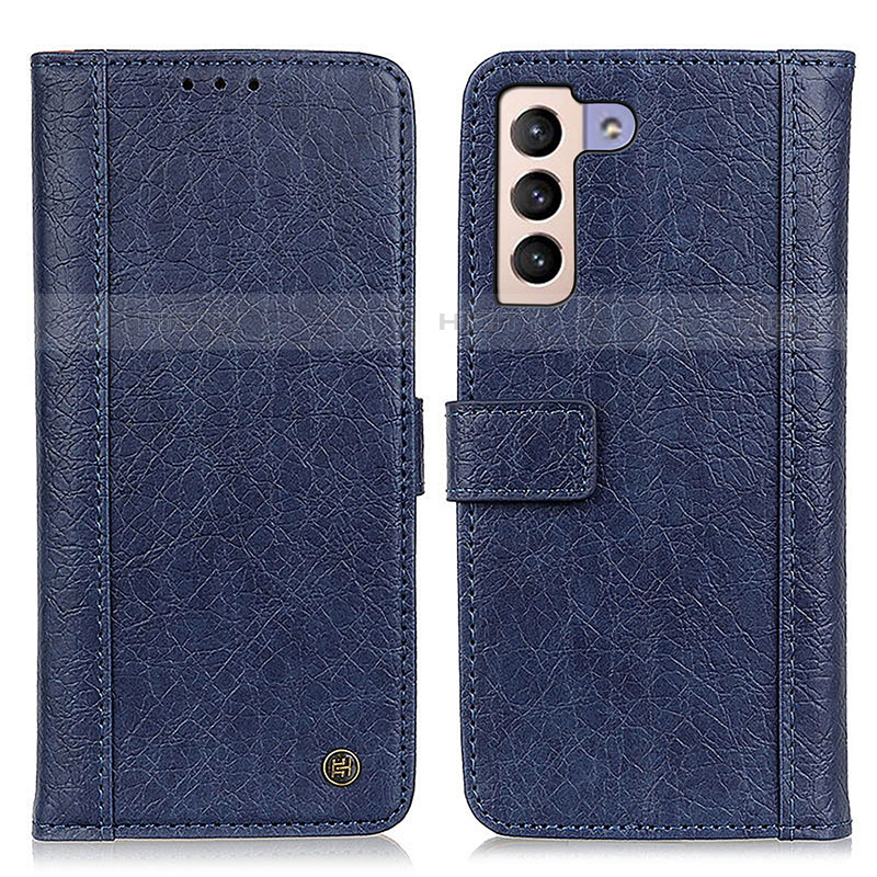 Coque Portefeuille Livre Cuir Etui Clapet M10L pour Samsung Galaxy S21 FE 5G Bleu Plus