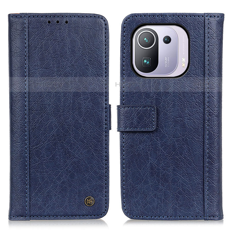 Coque Portefeuille Livre Cuir Etui Clapet M10L pour Xiaomi Mi 11 Pro 5G Bleu Plus