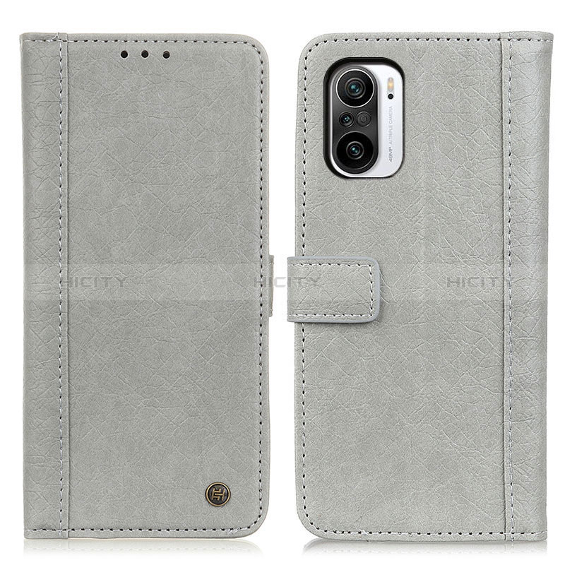 Coque Portefeuille Livre Cuir Etui Clapet M10L pour Xiaomi Mi 11i 5G Gris Plus