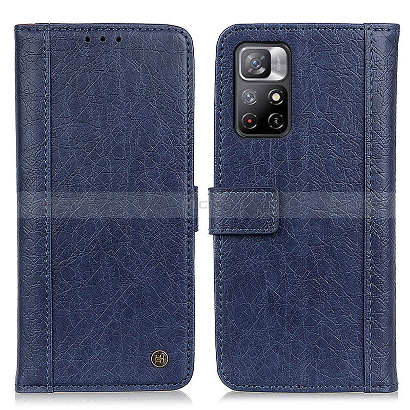 Coque Portefeuille Livre Cuir Etui Clapet M10L pour Xiaomi Poco M4 Pro 5G Bleu Plus