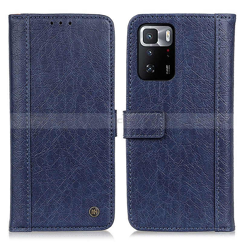 Coque Portefeuille Livre Cuir Etui Clapet M10L pour Xiaomi Poco X3 GT 5G Bleu Plus