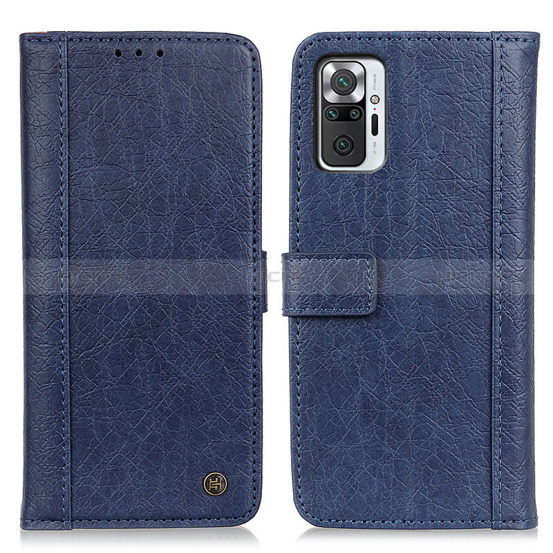 Coque Portefeuille Livre Cuir Etui Clapet M10L pour Xiaomi Redmi Note 10 Pro Max Bleu Plus