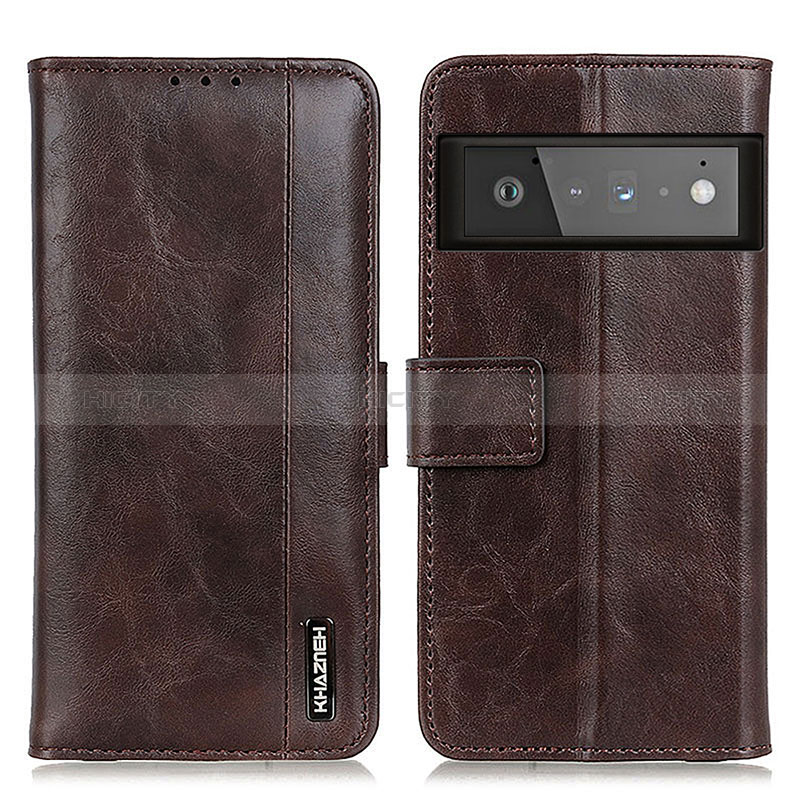 Coque Portefeuille Livre Cuir Etui Clapet M11L pour Google Pixel 6 Pro 5G Marron Plus