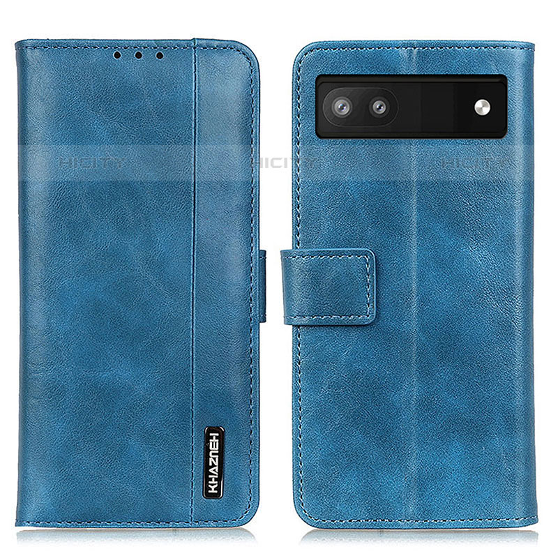 Coque Portefeuille Livre Cuir Etui Clapet M11L pour Google Pixel 6a 5G Bleu Plus