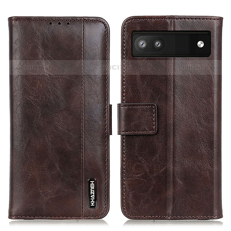 Coque Portefeuille Livre Cuir Etui Clapet M11L pour Google Pixel 6a 5G Marron Plus