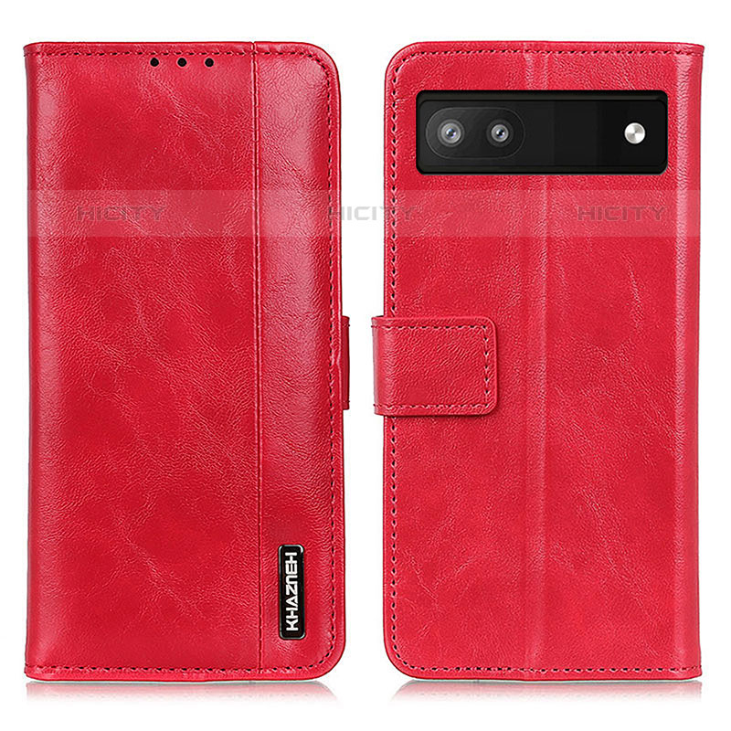 Coque Portefeuille Livre Cuir Etui Clapet M11L pour Google Pixel 6a 5G Rouge Plus