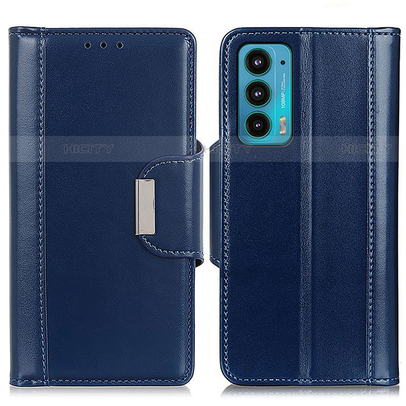 Coque Portefeuille Livre Cuir Etui Clapet M11L pour Motorola Moto Edge 20 5G Bleu Plus